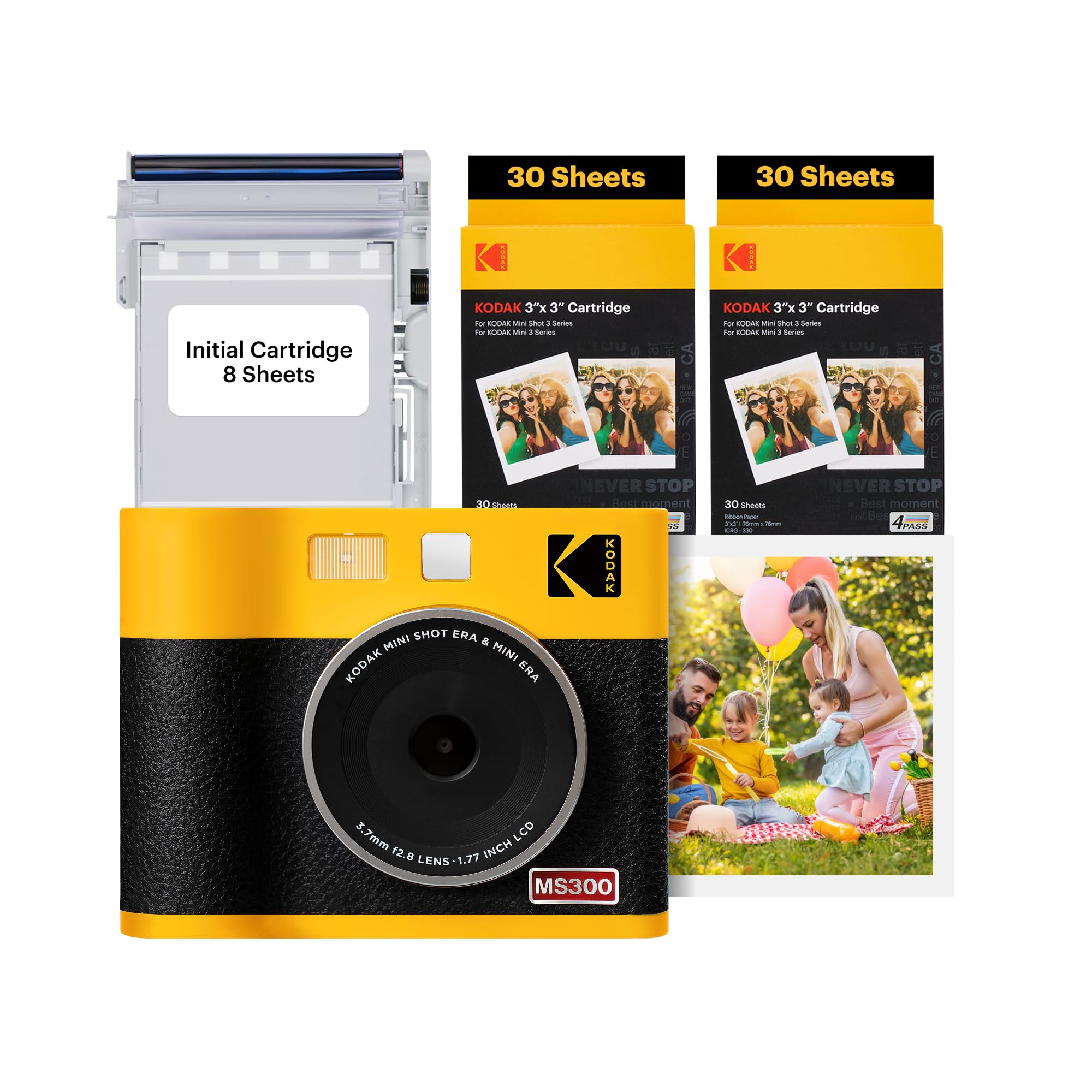コダック KODAK Mini Shot 3 Amazon.com: KODAK Mini Shot 3 Retro 4PASS 2-in-1 Instant